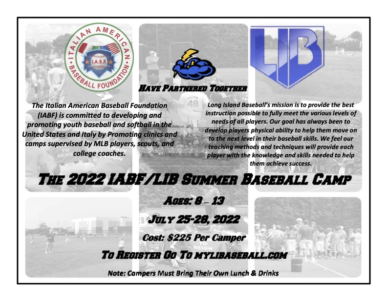 IABF and LI Baseball Partner for 2023 Youth Camp
