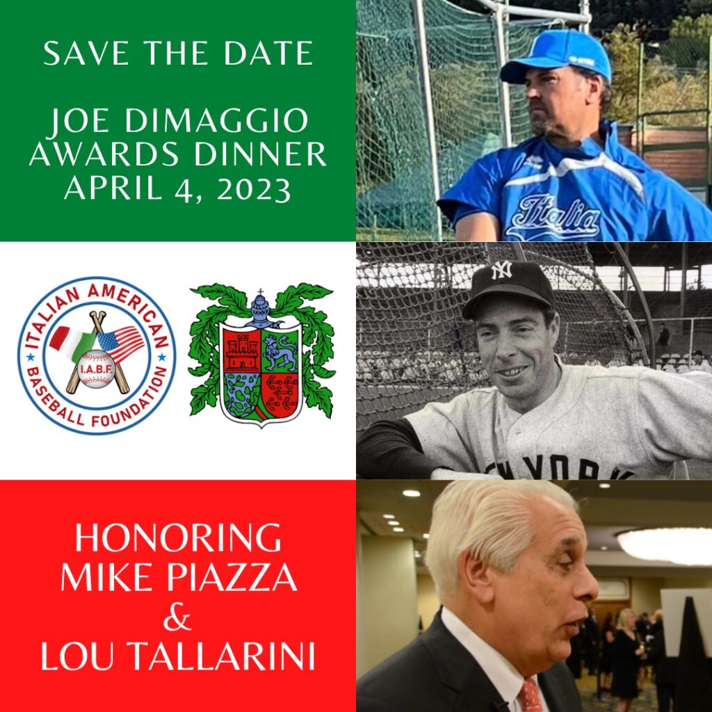 Save the Date: Joe DiMaggio Awards Dinner on April 4, 2023